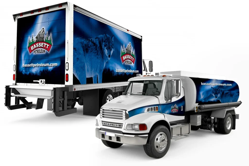 Fleet graphics project produced for Bassett by Sign-Tech Media in Edmonton