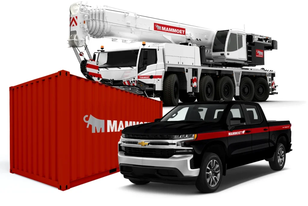 Fleet graphics project produced for Mammoet by Sign-Tech Media in Edmonton