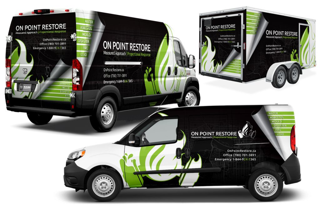 Fleet graphics project produced for On Point by Sign-Tech Media in Edmonton